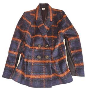 CAbi Checkmate Plaid Double Breasted Blazer Jacket 3736 Large